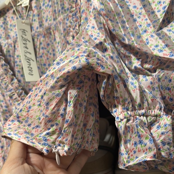 For Love & Lemons Phoebe Floral Puff Sleeve Dress - Picture 11 of 13